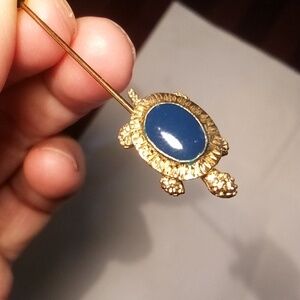 Turtle Tortoise Or Terrapin Vintage 2.5" Hat Pin Quality Costume Jewerly